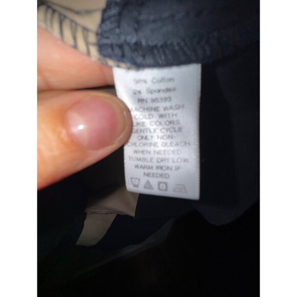 Dennis Basso Black & Beige Color Block Sleeveless Dress Size 4 Cotton Classic‎ - Picture 6 of 6